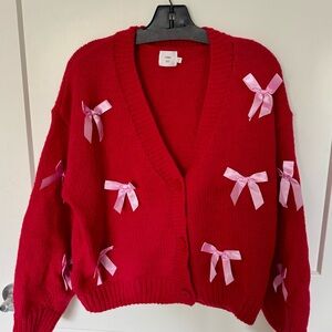 NWOT Luna Ivy Bow Cardigan Medium